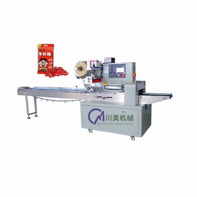 Automatic Food Candy Pillow Packing Machine With Stainless Steel Body